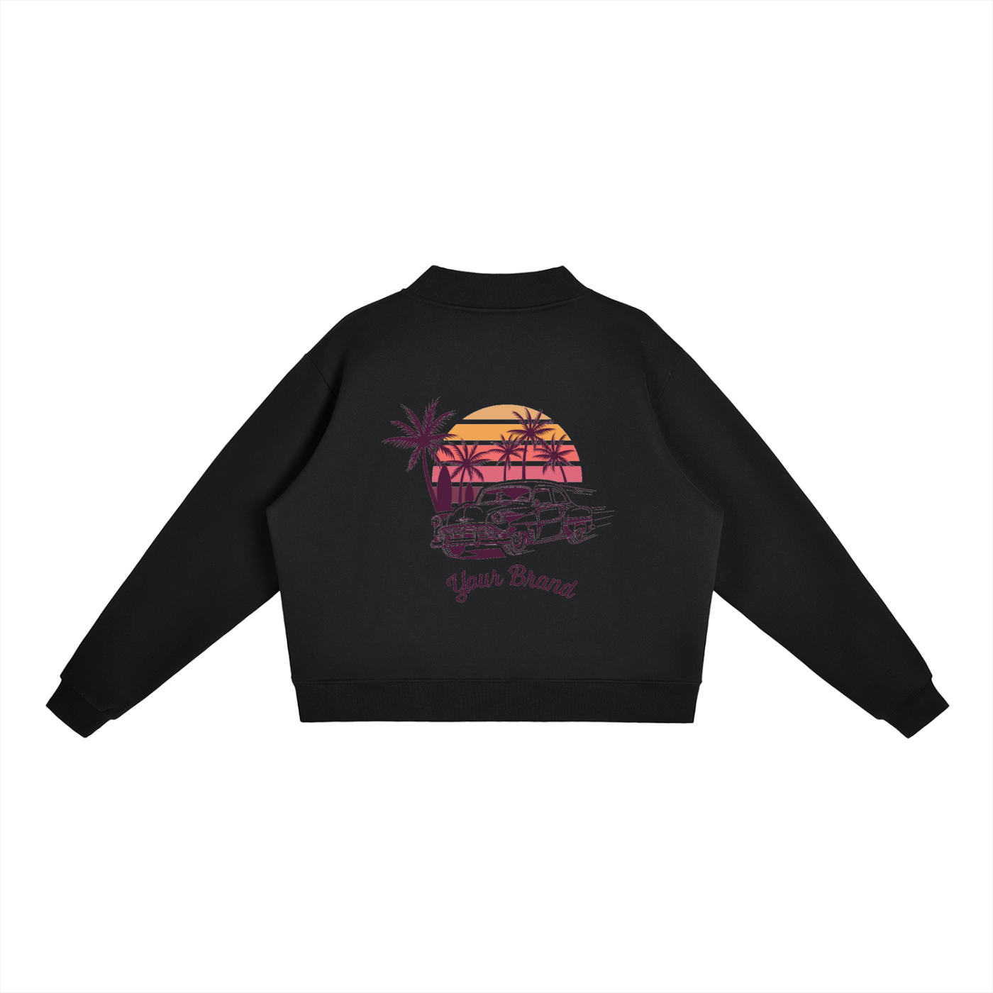 Essential Fleece Mock-Neck Crew Sweatshirt