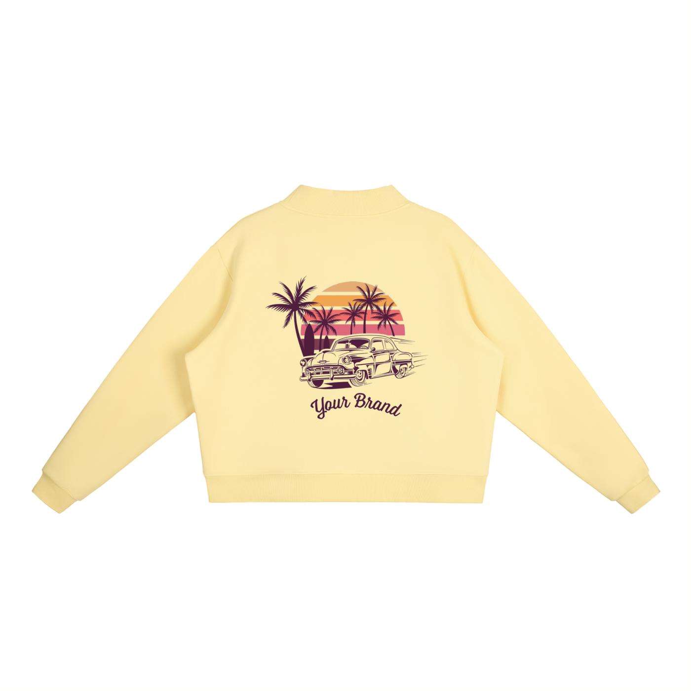 Essential Fleece Mock-Neck Crew Sweatshirt