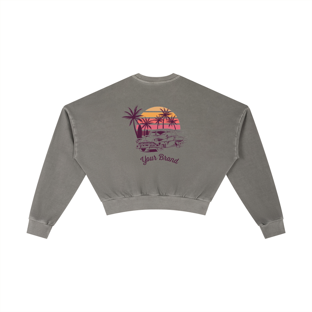 Vintage Washed Cropped Sweatshirt