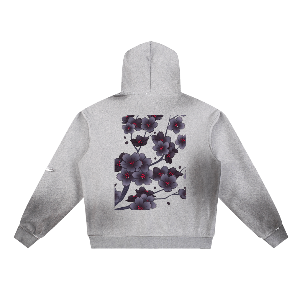 Sun Fade Frayed Fleece Hoodie