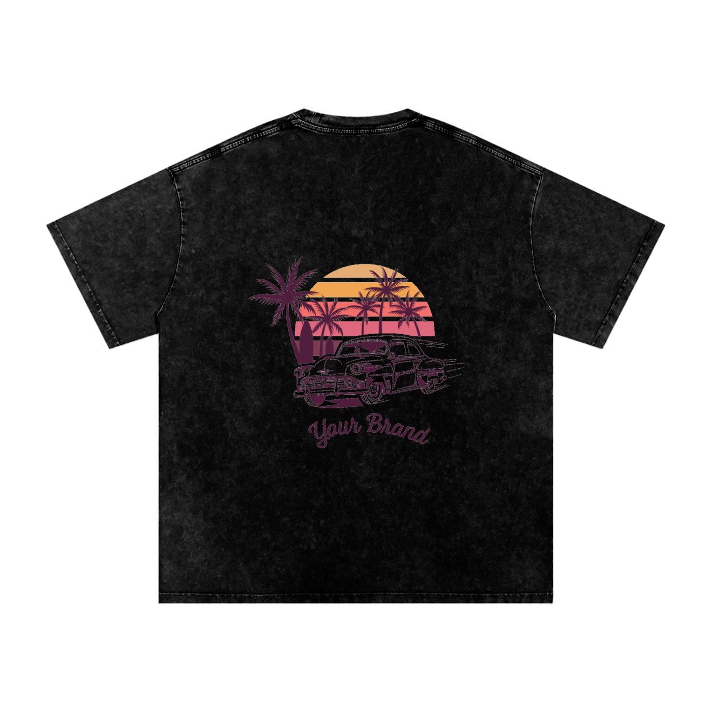 Snow Washed Oversized Cotton T-Shirt