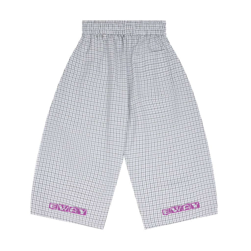 Unisex Plaid Loose Capri Shorts