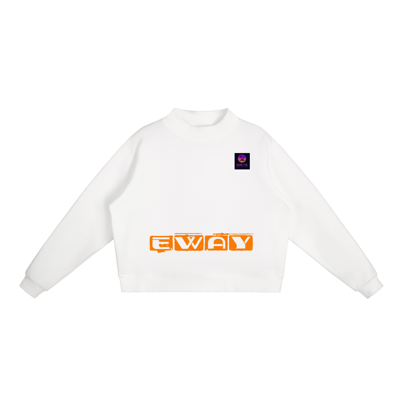 Essential Fleece Mock-Neck Crew Sweatshirt