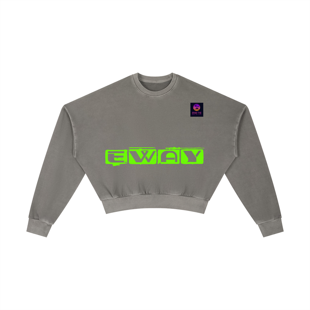 Vintage Washed Cropped Sweatshirt