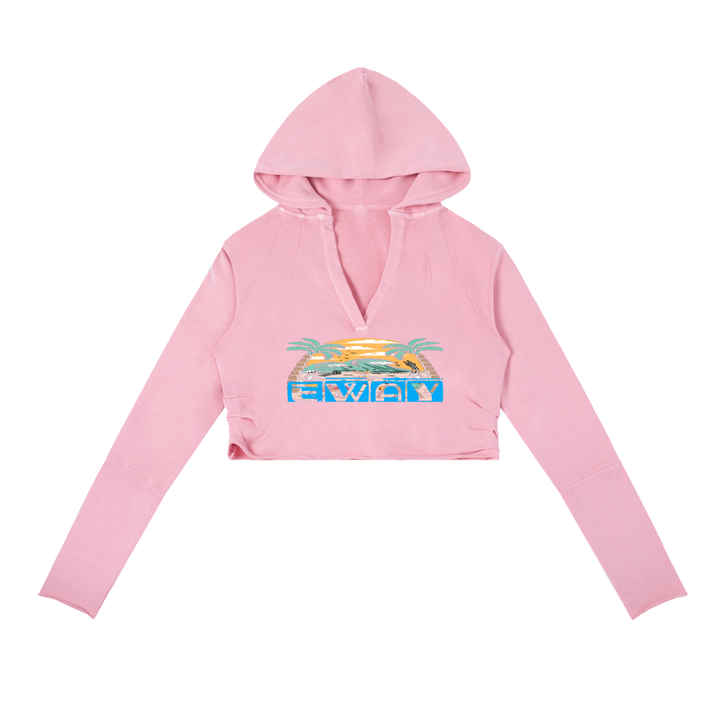 Vintage Washed Raw Edge Hoodie