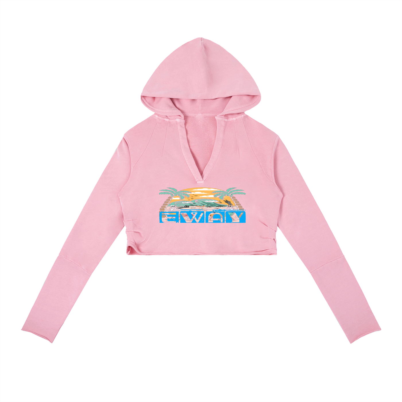 Vintage Washed Raw Edge Hoodie
