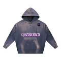 Vintage Washed Frayed Fleece Hoodie