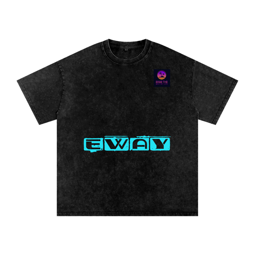 Snow Washed Oversized Cotton T-Shirt