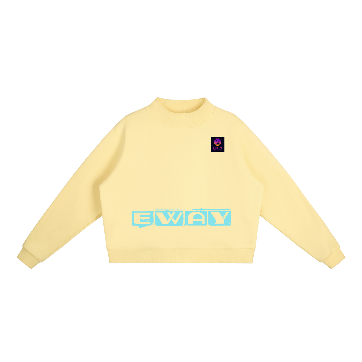 Essential Fleece Mock-Neck Crew Sweatshirt